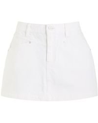 PAIGE - Ryder Denim Mini Skirt - Lyst