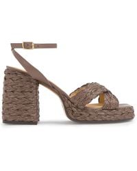 Castañer - Valeriette Raffia Platform Sandals - Lyst