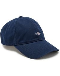 GANT - Shield Logo-Embroidered Cotton-Twill Cap - Lyst