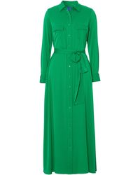 Winser London Maxi Silk Shirt Dress - Green