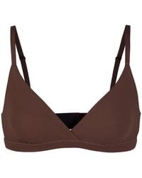 Skims - Stretch-Jersey Crossover Bralette - Lyst
