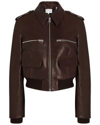 FRAME - The Aviator Quilted Leather Jacket - Lyst