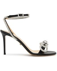Mach & Mach - Double Bow 95 Embellished Leather Sandals - Lyst