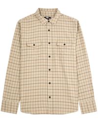 PAIGE - Everett Checked Cotton-Blend Shirt - Lyst