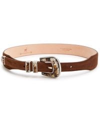 Silver Ostrich - Crazy Suede Belt - Lyst