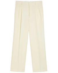 Ami Paris - Pleated Wide-Leg Wool Trousers - Lyst