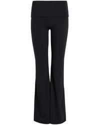 Tala - Dayflex Fold-Waist Flared Stretch-Jersey Trousers - Lyst