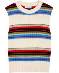 Dries Van Noten - Mosaic Striped Cotton And Wool-Blend Vest - Lyst