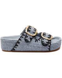 Loeffler Randall - Theo Raffia Sliders - Lyst