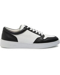 Jude Llow - Telier Panelled Grained Leather Sneakers - Lyst