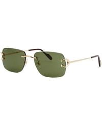 Cartier - Signature C De Rimless Rectangle-Frame Sunglasses - Lyst