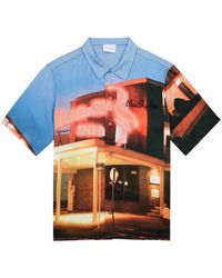 BLUE SKY INN - Sky Inn Flamingo Inn Printed Satin Shirt - Lyst