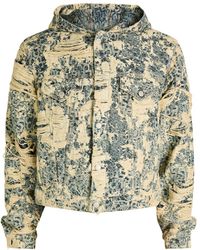 Acne Studios - Hooded Distressed Denim Jacket - Lyst