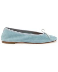 Aeyde - Tiby Kid Bow-Appliquéd Suede Ballet Flats - Lyst