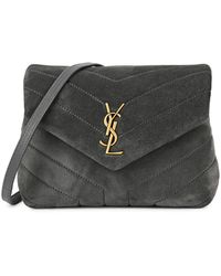 Saint Laurent - Loulou Toy Quilted Suede Cross-body Bag - Lyst