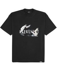 Represent - Swan Printed Cotton T-shirt - Lyst