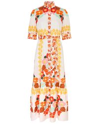 Borgo De Nor - Marni Floral-Print Cotton Maxi Shirt Dress - Lyst