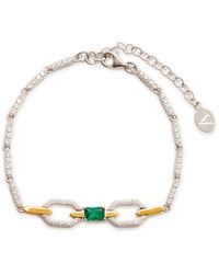 V By Laura Vann - Thalia Crystal-embellished Bracelet - Lyst