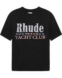 Rhude - Flag Printed Cotton T-shirt - Lyst