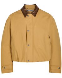 Acne Studios - Opada Padded Leather-Trim Cotton Jacket - Lyst