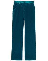 Rabanne - Straight-Leg Velvet Trousers - Lyst