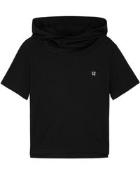 GIUSEPPE DI MORABITO - Logo Hooded Cotton T-shirt - Lyst