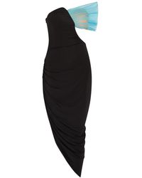 Nensi Dojaka - Asymmetric Stretch-Jersey Midi Dress - Lyst