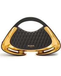 Balmain - Jolie Madame Medium Quilted Faux Leather Top Handle Bag - Lyst