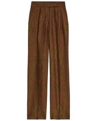 Etro - Paisley-Jacquard Straight-Leg Trousers - Lyst