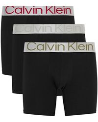 Calvin Klein - Logo Stretch-cotton Boxer Briefs - Lyst