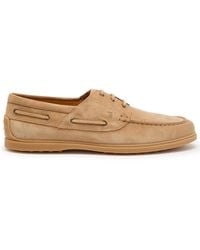 Tod's - Barca Gomma Suede Boat Shoes - Lyst