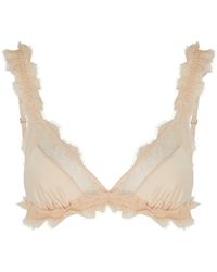 Love Stories - Love Lace Panelled Soft-cup Bra - Lyst