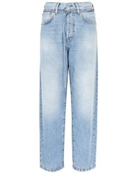 Acne Studios - Distressed Wide-leg Jeans - Lyst