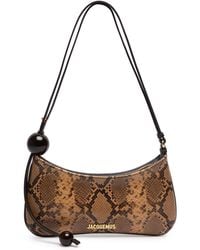 Jacquemus - Le Bisou Perle Python-Effect Leather Shoulder Bag - Lyst