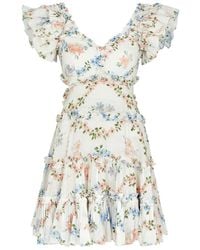 Needle & Thread - Dancing Daisies Floral-Print Cotton Mini Dress - Lyst