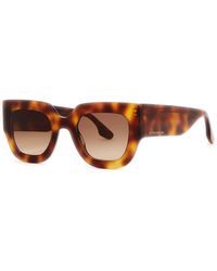 Victoria Beckham - Tortoiseshell Square-frame Sunglasses - Lyst