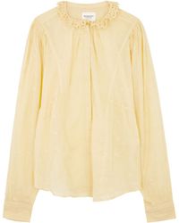 Isabel Marant - Terzali Floral-embroidered Cotton Blouse - Lyst