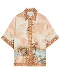 Zimmermann - Mohan Printed Linen Shirt - Lyst