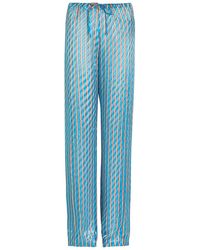 Dries Van Noten - Pachas Striped Straight-Leg Devoré Trousers - Lyst