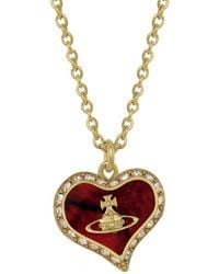 Vivienne Westwood - Petra Crystal-Embellished Heart Necklace - Lyst