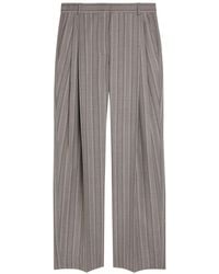 Stella McCartney - Striped Straight-Leg Wool Trousers - Lyst