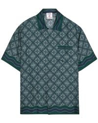 CASABLANCA - Radiating Logo-Monogram Silk Shirt - Lyst
