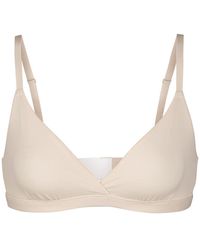 Skims - Stretch-Jersey Crossover Bralette - Lyst
