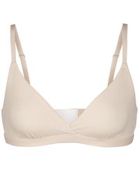 Skims - Stretch-Jersey Crossover Bralette - Lyst