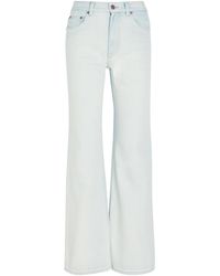 Chloé - Embroidered Flared-Leg Jeans - Lyst