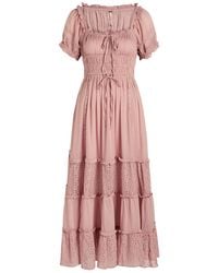 Free People - Falling Sun Panelled Cotton Midi Dress - Lyst
