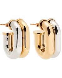 Rabanne - Xl Link Two-Tone Hoop Earrings - Lyst