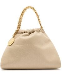 Stella McCartney - Falabella Mini Drawstring Faux Suede Top Handle Bag - Lyst