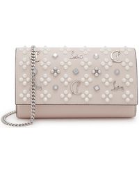 Christian Louboutin - Paloma Embellished Leather Wallet-on-chain - Lyst