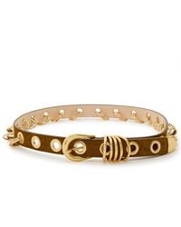 DEHANCHE - Revenge Ring-Embellished Suede Belt - Lyst